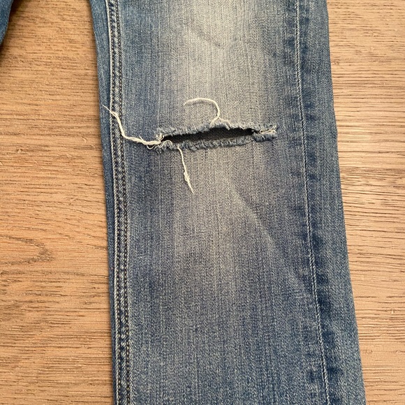 Mid waist jeans boot cut light washed denim zara brand size 2 - Picture 3 of 8